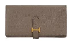 Hermes Bearn Wallet, Leather, Taupe, [P] (2012), 2*